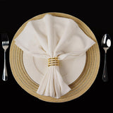4 Pc Plated Spiral Aluminum Napkin Rings Gold