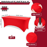 Stretch Rectangle Fitted Table Cover 72"x30"