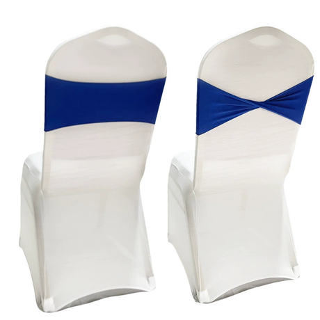 5 Pc Stretch Spandex Chair Sashes 5"x12" Champagne