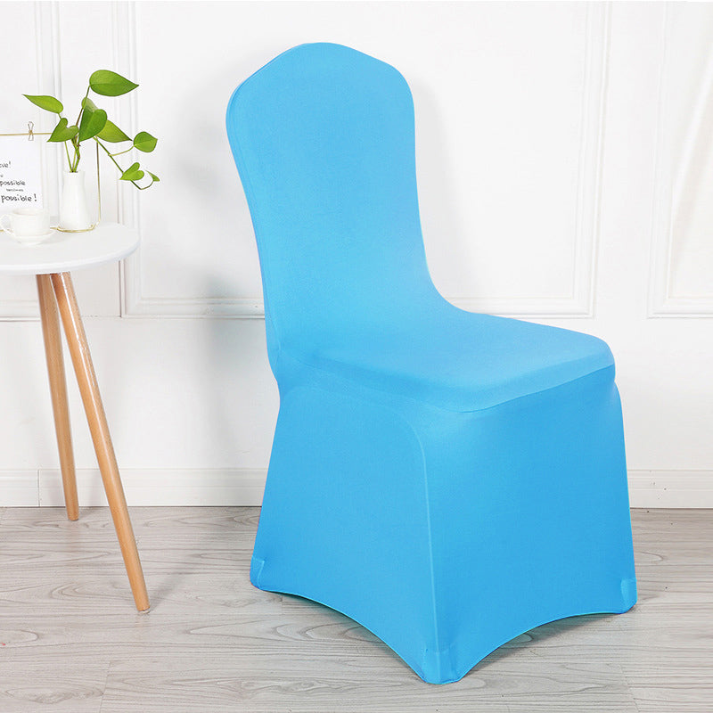 Stretch Polyester Chair Cover Thick Lake Blue