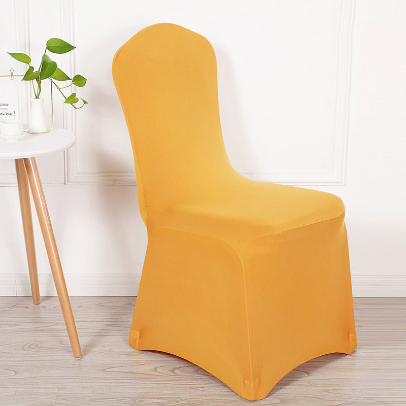 Stretch Polyester Chair Cover Thick  Golden