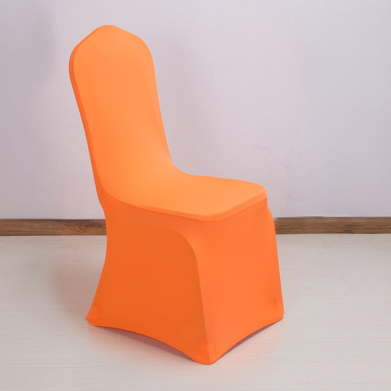 Stretch Polyester Chair Cover Thick  Orange