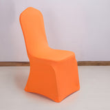 Stretch Polyester Chair Cover Thick  Orange