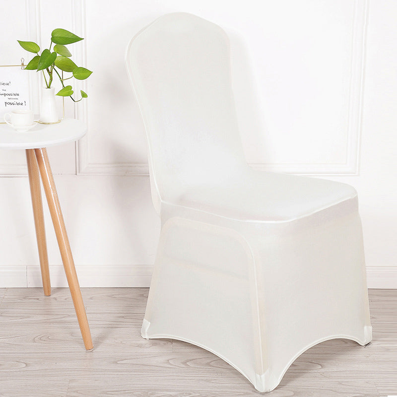 Stretch Polyester Chair Cover Thick Milky White