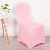 Stretch Polyester Chair Cover Thick Light Pink