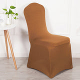 Stretch Polyester Chair Cover Thick  Light Coffee