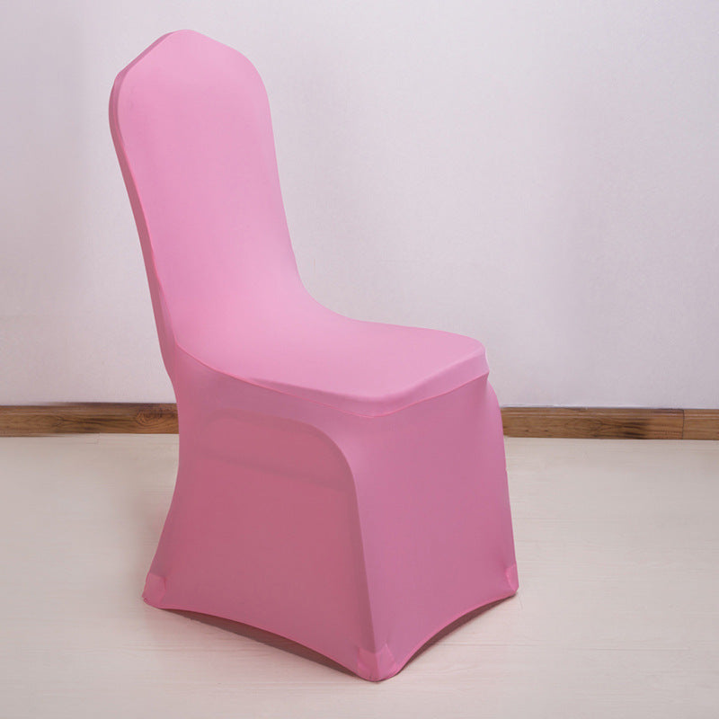 Stretch Polyester Chair Cover Thick Dark Pink