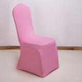 Stretch Polyester Chair Cover Thick Dark Pink