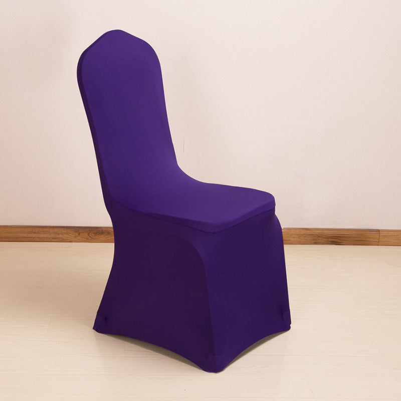 Stretch Polyester Chair Cover Thick  Dark Purple