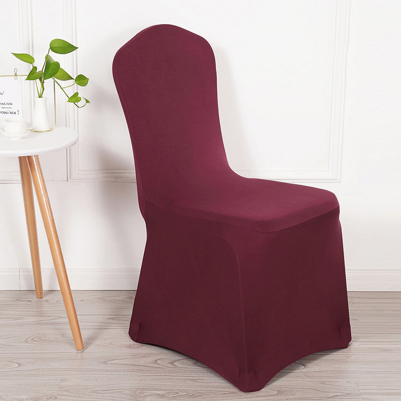 Stretch Polyester Chair Cover Thick Dark Red