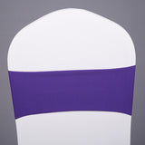 5 Pc Stretch Spandex Chair Sashes 5"x12" Dark Purple
