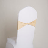 5 Pc Stretch Spandex Chair Sashes 5"x12" Champagne