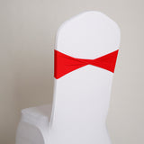5 Pc Stretch Spandex Chair Sashes 5"x12" Red