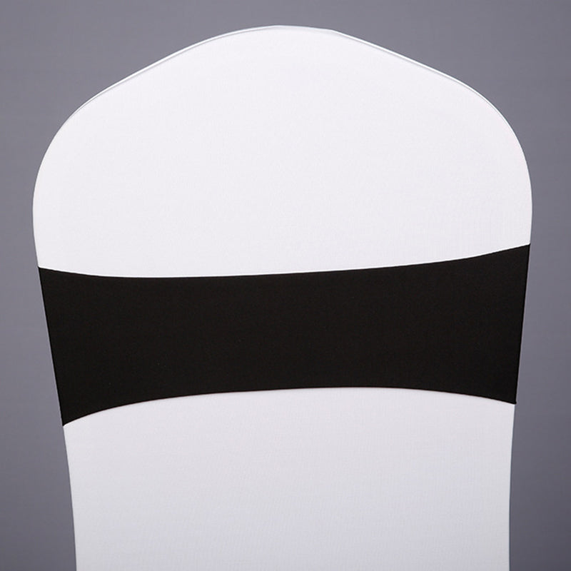 5 Pc Stretch Spandex Chair Sashes 5"x12" Black