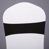 5 Pc Stretch Spandex Chair Sashes 5"x12" Black