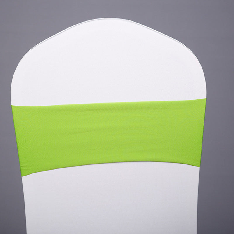 5 Pc Stretch Spandex Chair Sashes 5"x12" Light Green