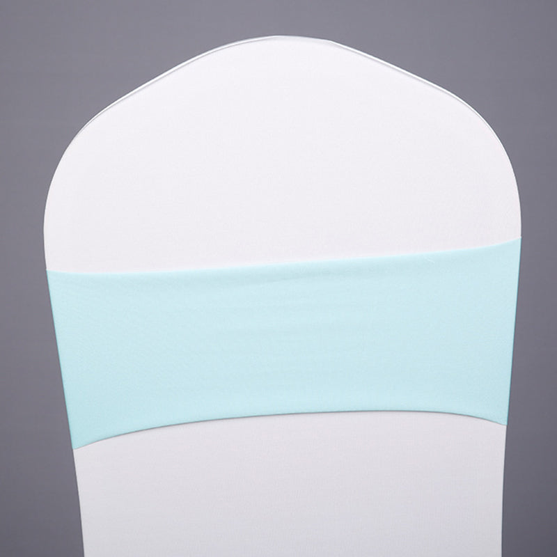 5 Pc Stretch Spandex Chair Sashes 5"x12" Tiffany Blue