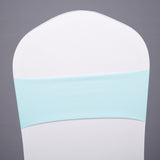 5 Pc Stretch Spandex Chair Sashes 5"x12" Tiffany Blue