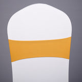5 Pc Stretch Spandex Chair Sashes 5"x12" Tyrant Gold