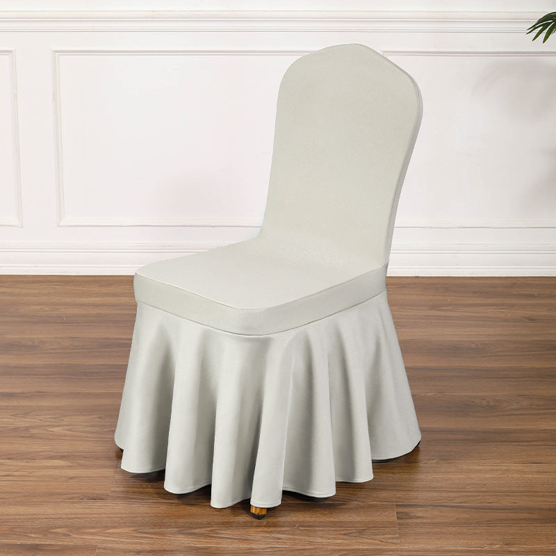 Satin Sundress Chair Cover Light Gray 01