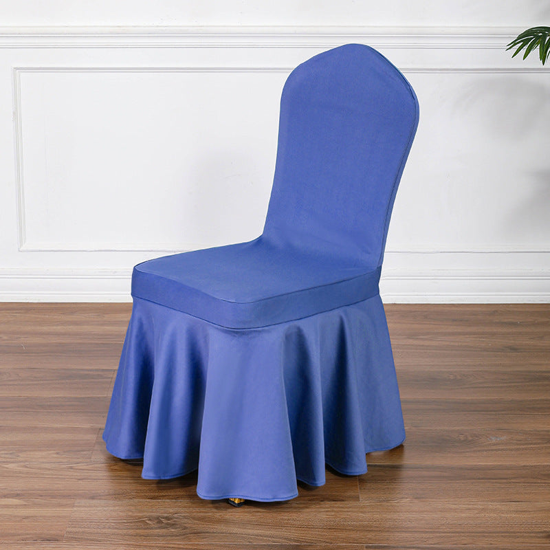 Satin Sundress Chair Cover Dark Blue 12