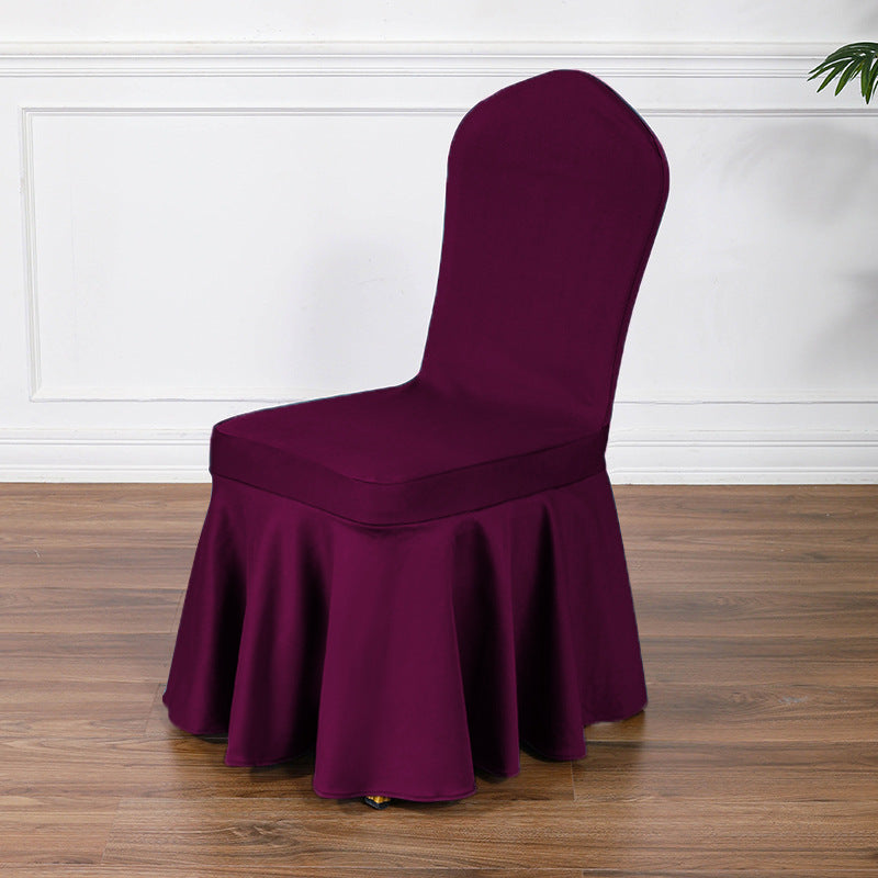Satin Sundress Chair Cover Bordeaux Red 17