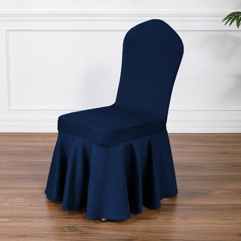 Satin Sundress Chair Cover Navy Blue 18