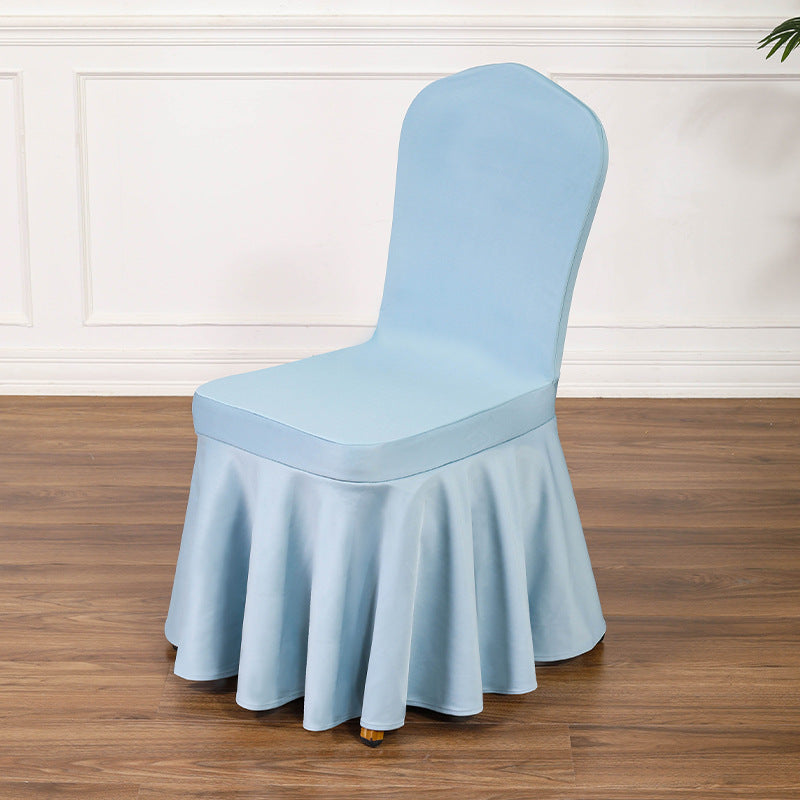 Satin Sundress Chair Cover Gray Blue 24