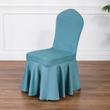 Satin Sundress Chair Cover Stone Blue 25