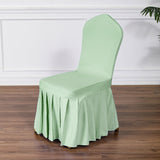 Satin Sundress Chair Cover Light Green 06