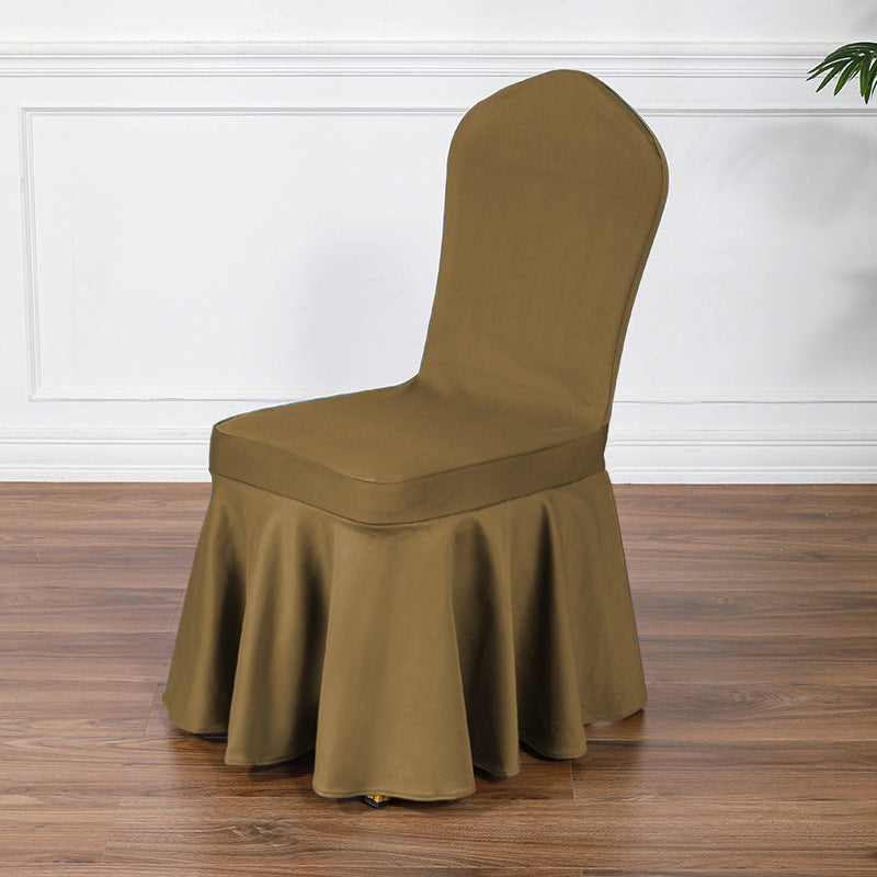 Satin Sundress Chair Cover Olive Green 09
