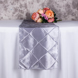 Taffeta Pintuck Table Runner 12"x108" Royal Blue