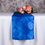 Taffeta Pintuck Table Runner 12"x108" Royal Blue