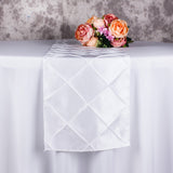 Taffeta Pintuck Table Runner 12"x108" Royal Blue