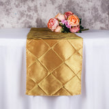 Taffeta Pintuck Table Runner 12"x108" Royal Blue