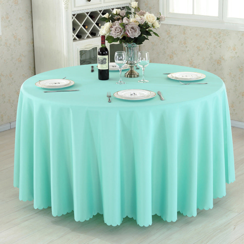 Polyester Round Tablecloth 133" Tiffany Blue