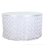 Rose Satin Table Skirt 21ft White