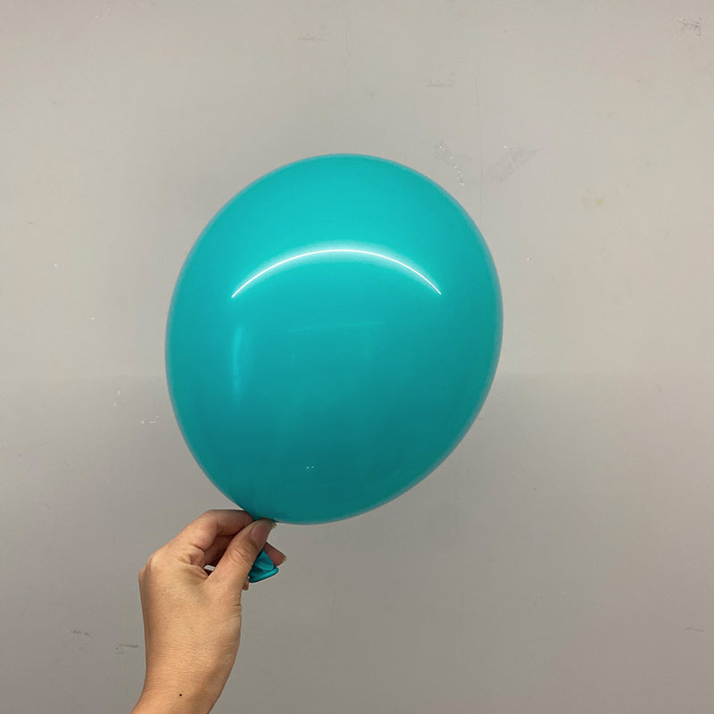 100 Pc Matte Caribbean Blue Latex Helium, Air or Water Balloons 10"