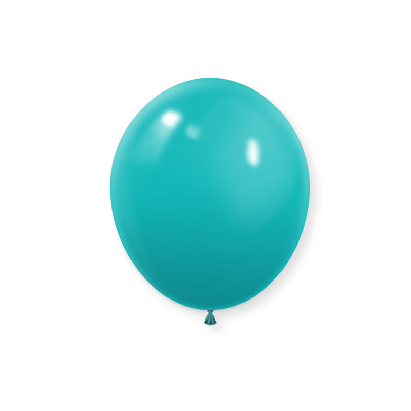 100 Pc Matte Caribbean Blue Latex Helium, Air or Water Balloons 10"
