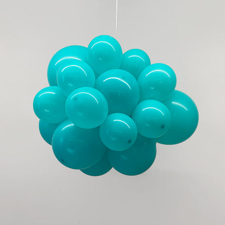 10 Pc Matte Caribbean Blue Latex Helium, Air or Water Balloons 18"