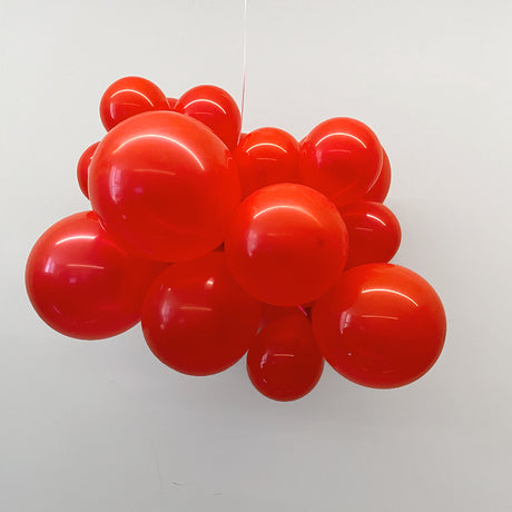 25 Pc Matte China Red Latex Helium, Air or Water Balloons 12"