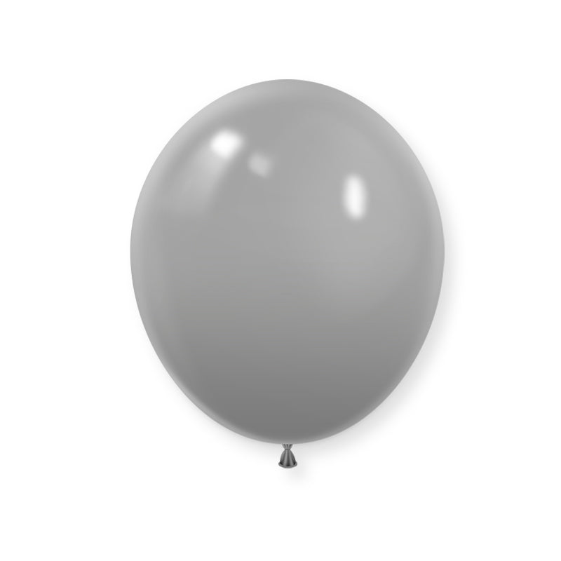 25 Pc Matte Gray Latex Helium, Air or Water Balloons 12"