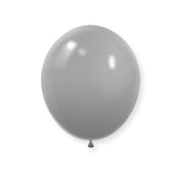 25 Pc Matte Gray Latex Helium, Air or Water Balloons 12"