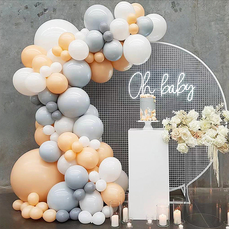 10 Pc Matte Gray Latex Helium, Air or Water Balloons 18"