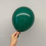 100 Pc Matte Hunter Green Latex, Air or Water Balloons 5"