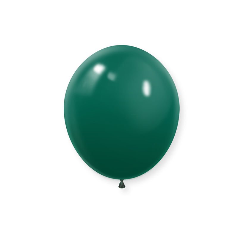 100 Pc Matte Hunter Green Latex Helium, Air or Water Balloons 10"
