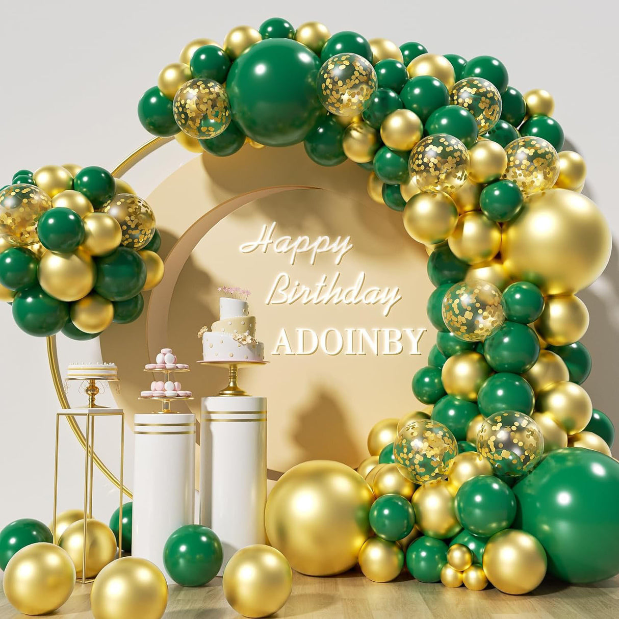 10 Pc Matte Hunter Green Latex Helium, Air or Water Balloons 18"