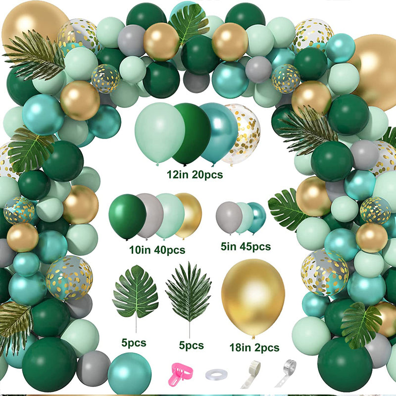 100 Pc Matte Hunter Green Latex, Air or Water Balloons 5"