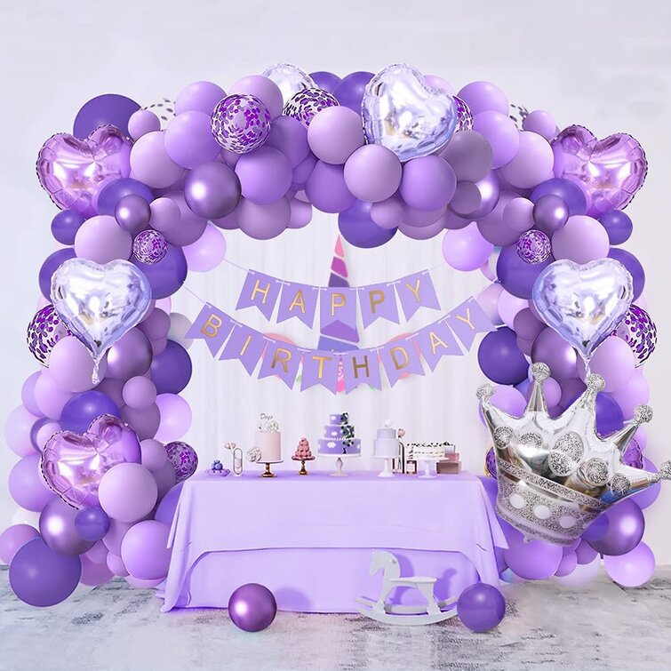 10 Pc Matte Lavender Latex Helium, Air or Water Balloons 18"