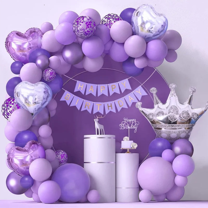 10 Pc Matte Lavender Latex Helium, Air or Water Balloons 18"
